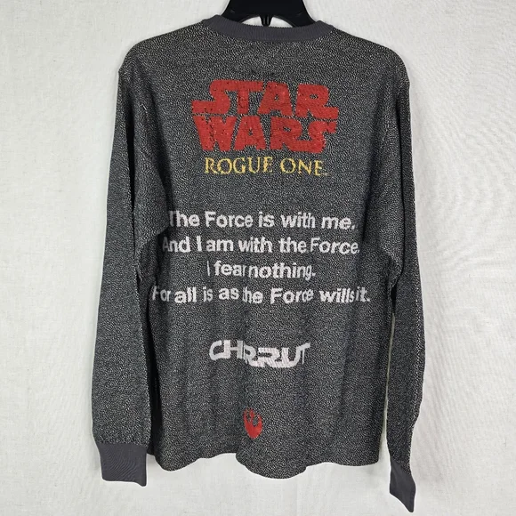 Store Dot Mens Small $420 Star Wars Chirrut Jedi Longsleeve Sweater